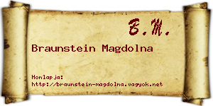 Braunstein Magdolna névjegykártya